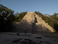 Nohoch Mul Temple at Coba - coba mayan ruins,coba mayan temple,mayan temple pictures,mayan ruins photos
